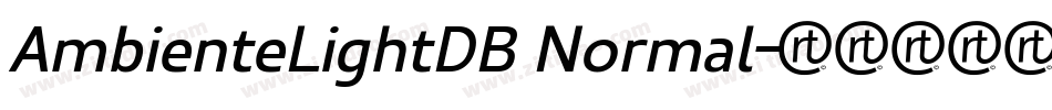AmbienteLightDB Normal字体转换